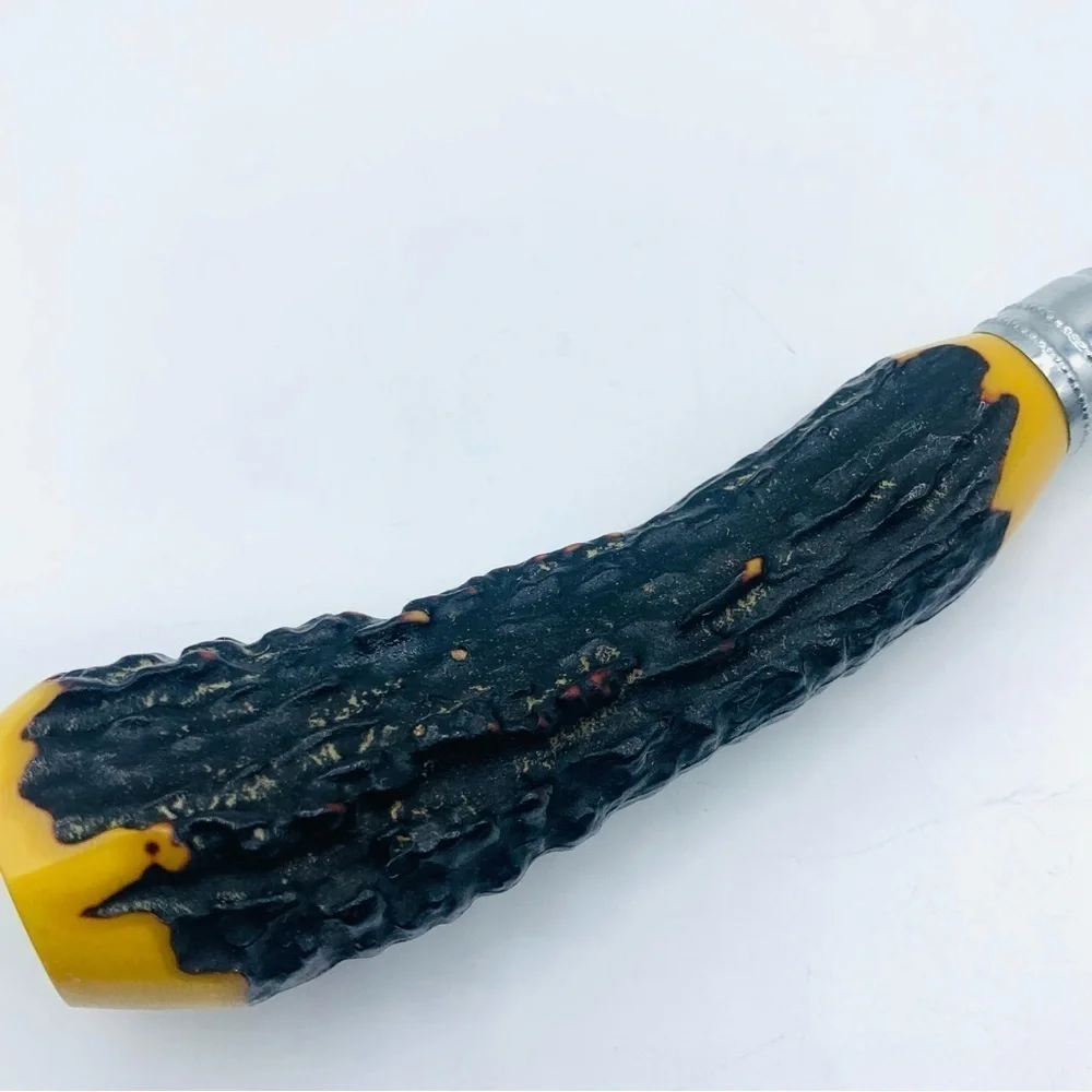 Vintage B Thomas Sheffield England Bakelite Faux Stag Knife Sharpener Steel